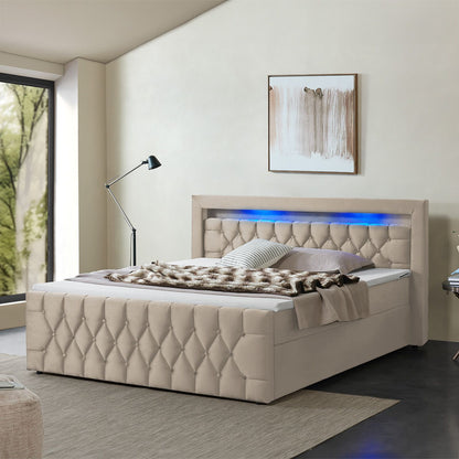 Letto a molle Leona - velluto