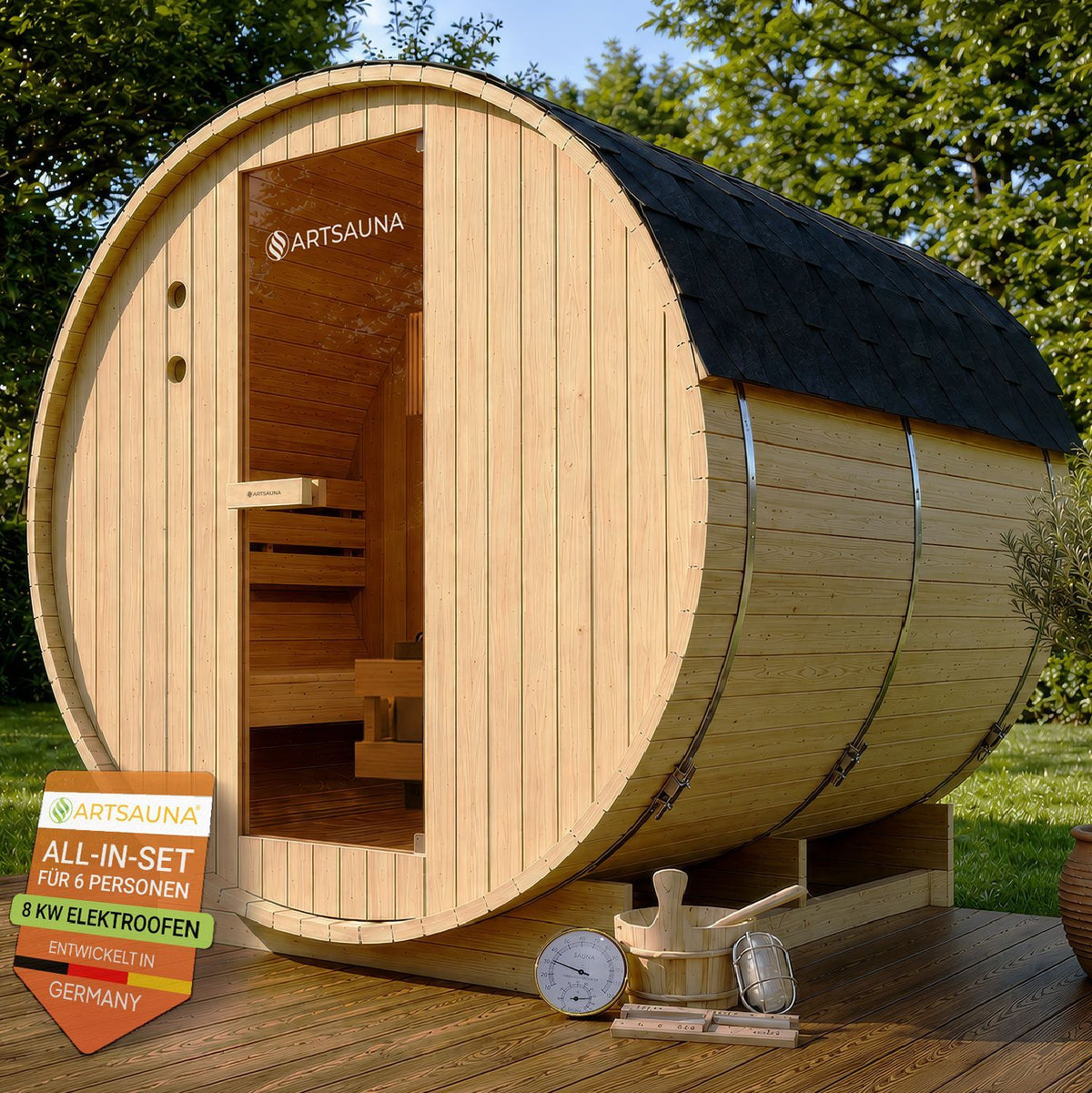 Sauna a botte Spitzbergen con riscaldatore per sauna