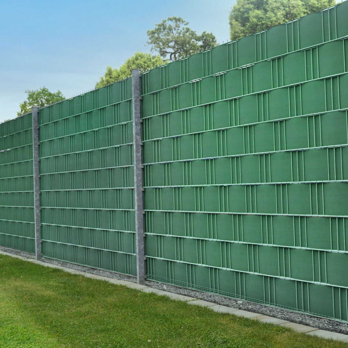 Schermo privacy per recinzione a doppio e singolo picchetto
