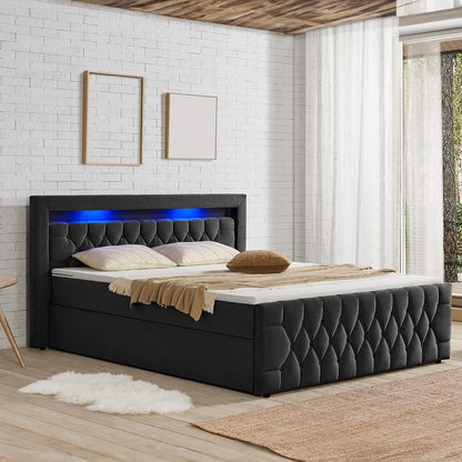 Letto a molle Leona - velluto