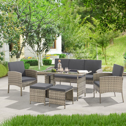 Gruppo di sedute in polyrattan Turin