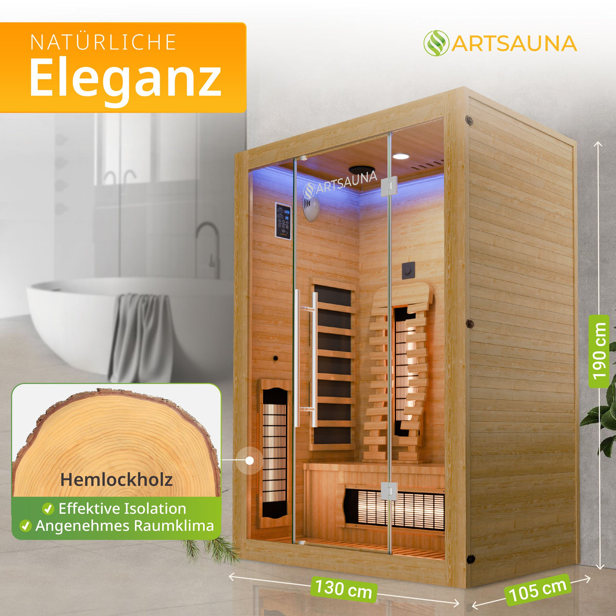 Cabina a infrarossi Kiruna 130 Premium