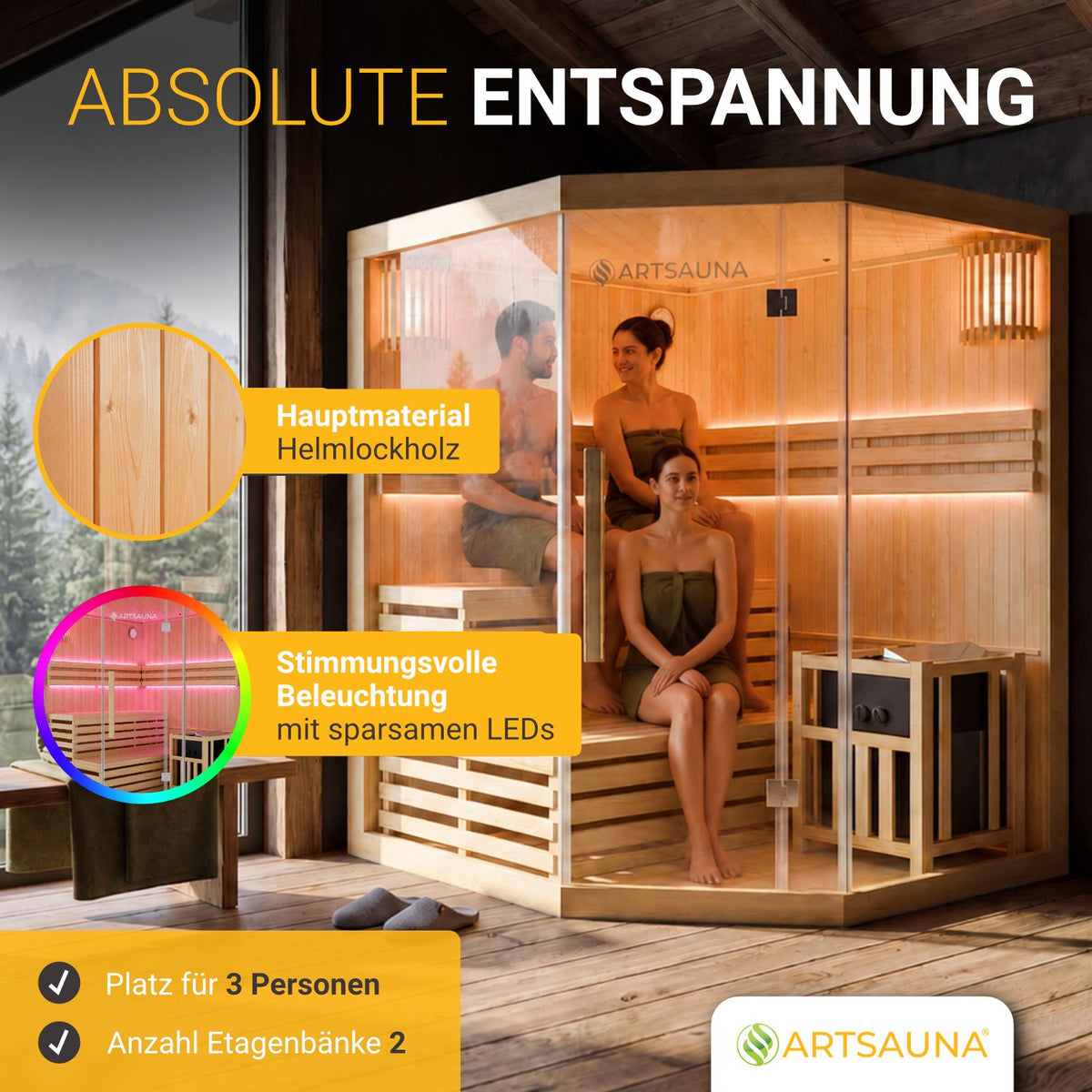 Sauna interna Espoo 150 Premium