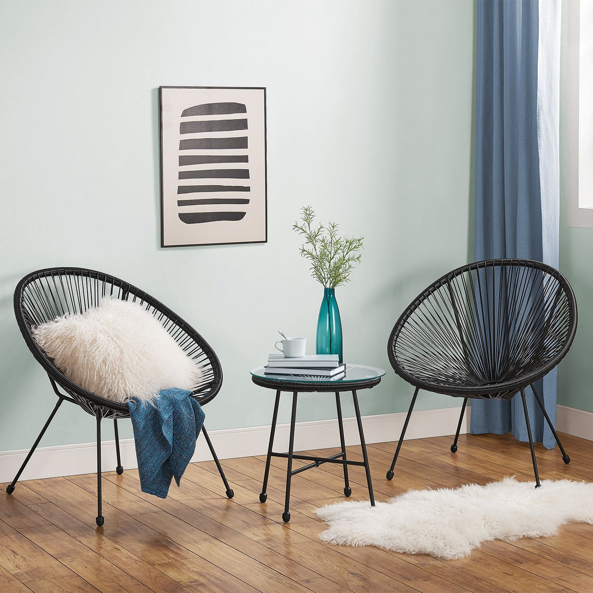 Set di mobili da balcone Ostana 3 pezzi