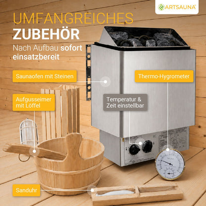 Sauna a botte Spitzbergen con riscaldatore per sauna