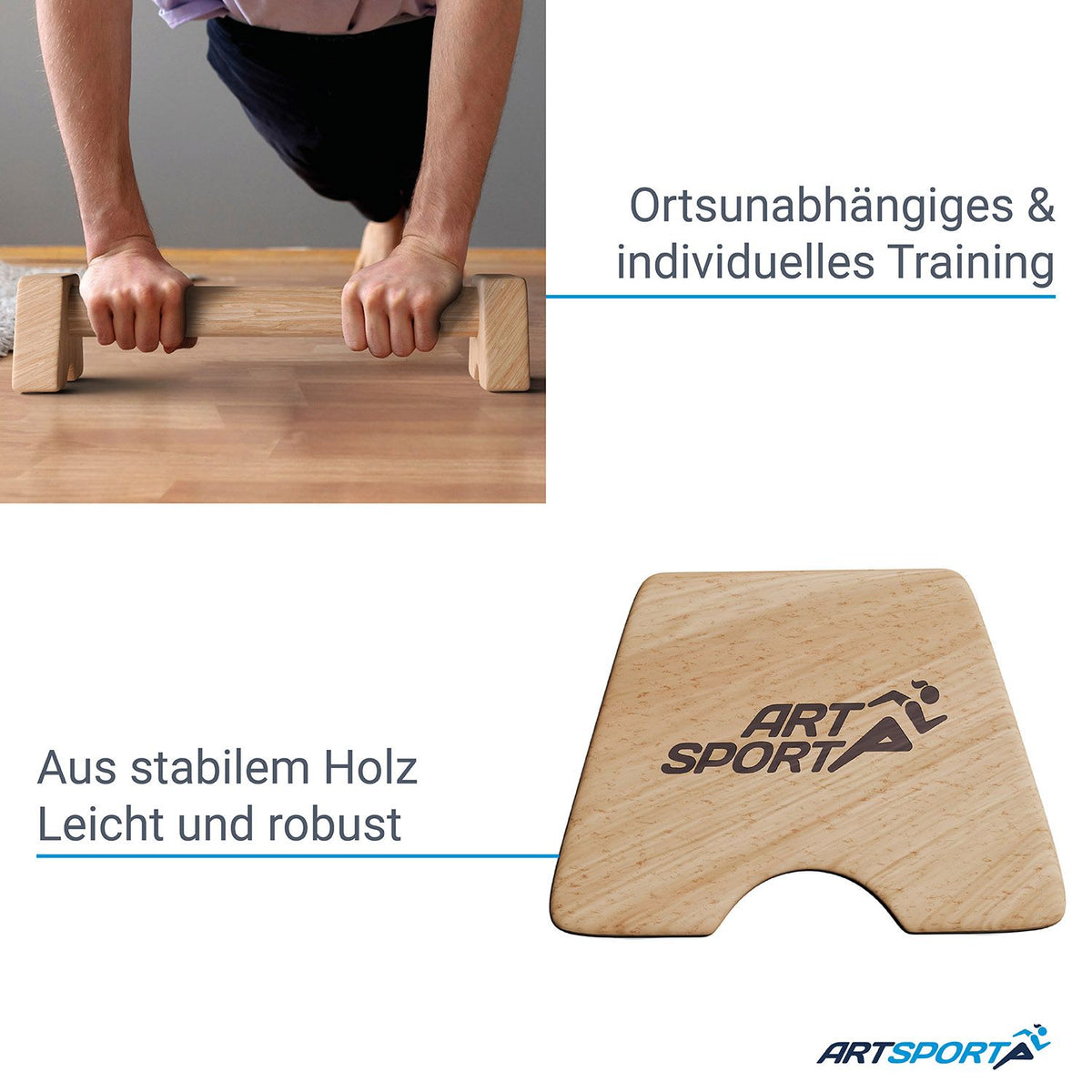 Maniglie per flessioni in legno