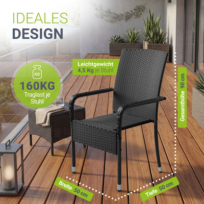 Sedie da giardino in polyrattan Yoro