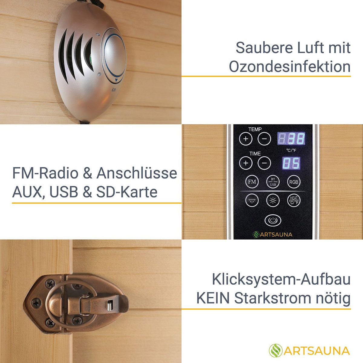 Cabina a infrarossi Oslo con radiatore a spettro completo