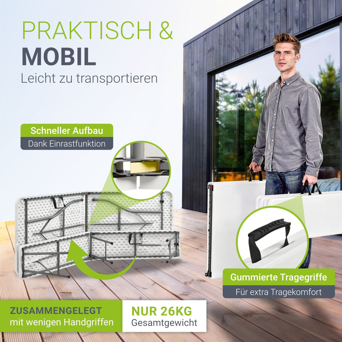 Set tenda da birra Bayreuth 180 cm