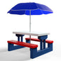 Set Sedie con Tavolo per bambini incluso ombrellone