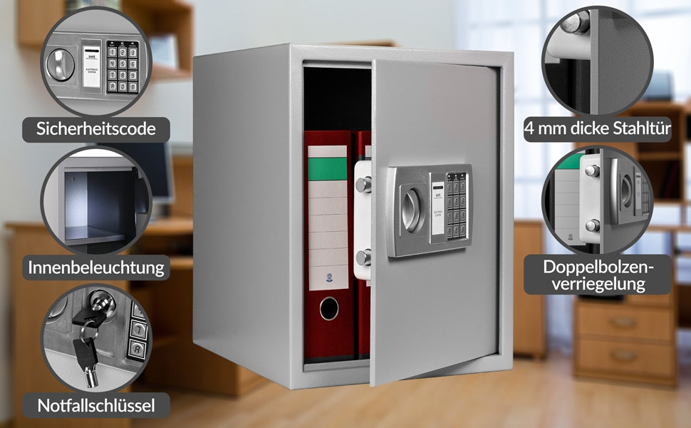 Cassaforte elettronica porta 4mm incl batterie