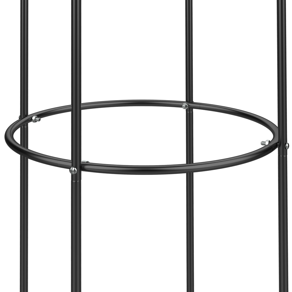 Pilastro per rose metallo nero 200x40cm