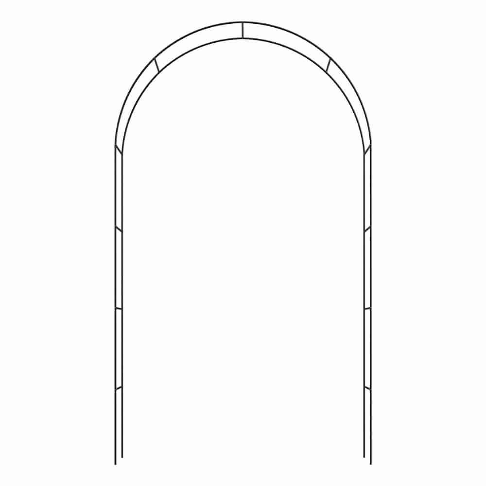Arco per rose metallo nero 240x140x37cm