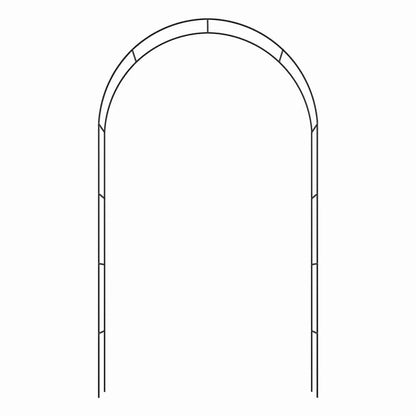 Arco per rose metallo nero 240x140x37cm