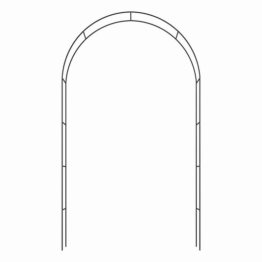Arco per rose metallo nero 240x140x37cm