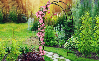 Arco per rose metallo nero 240x140x37cm