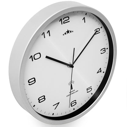 Orologio da parete automatico quarzo bianco-argento  Ø31cm