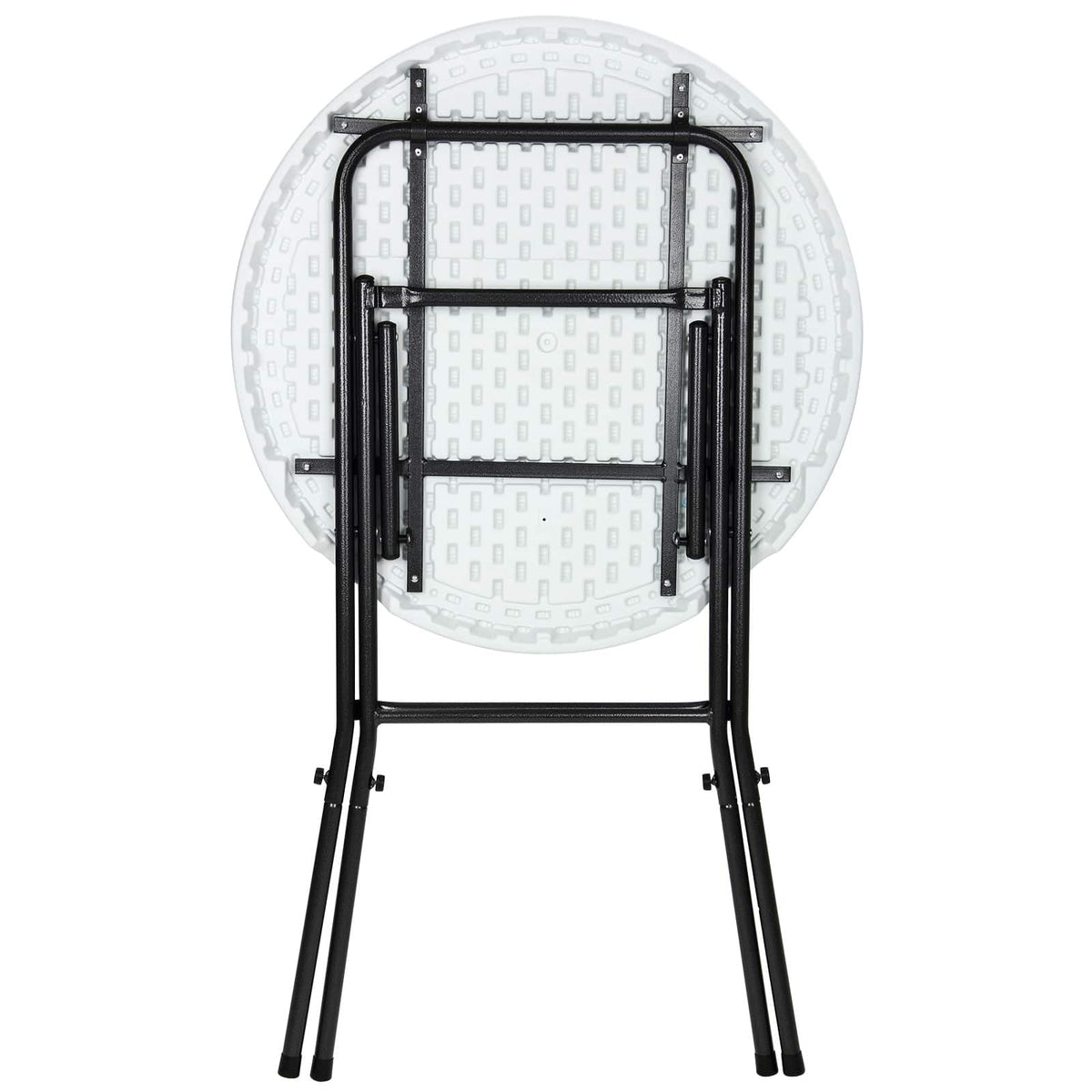 Tavolo bistro pieghevole bianco plastica Ø75cm