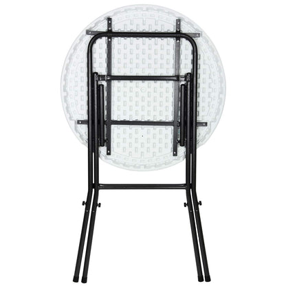 Tavolo bistro pieghevole bianco plastica Ø75cm