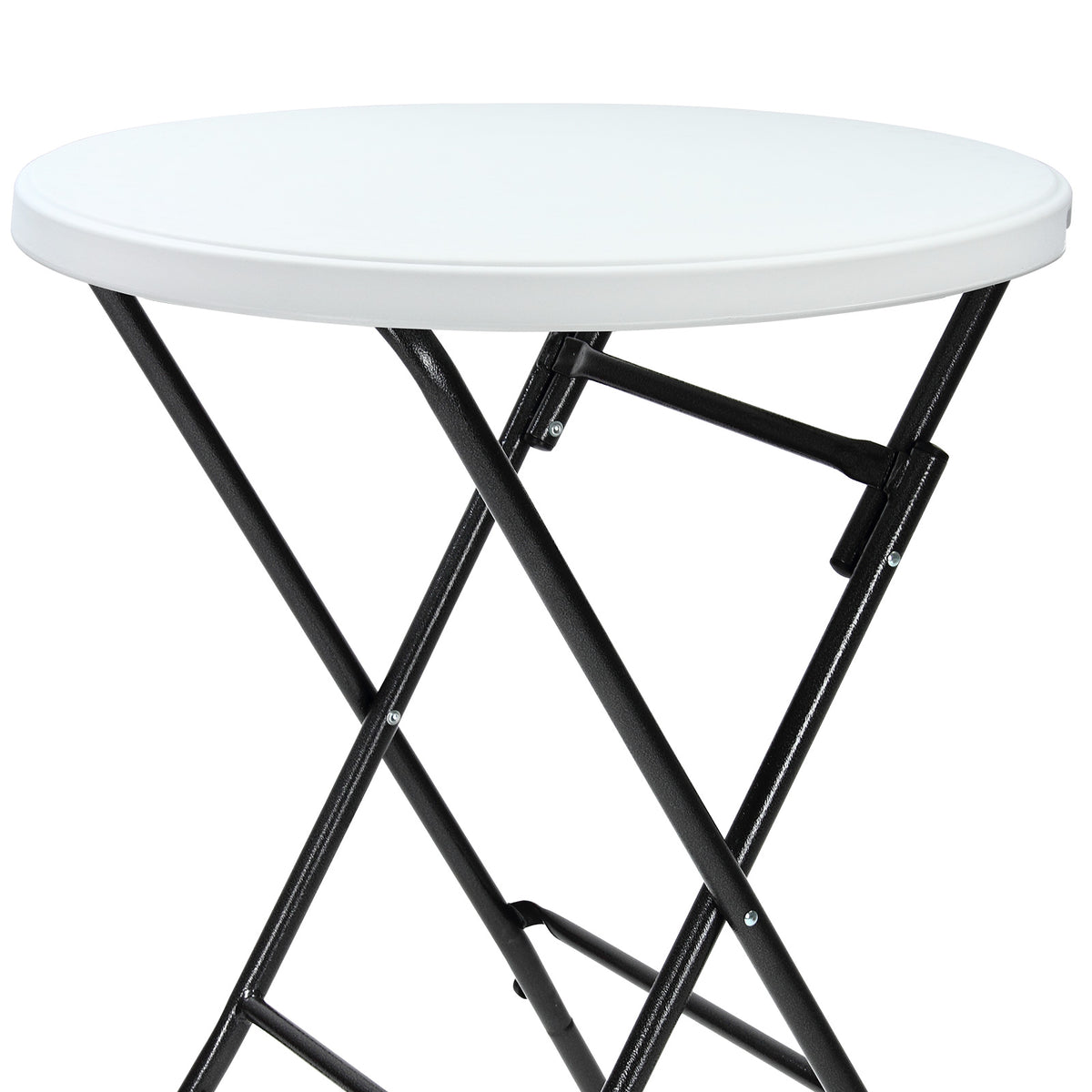 Tavolo bistro pieghevole bianco plastica Ø75cm