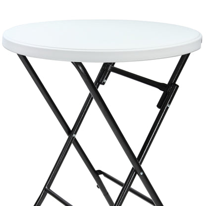 Tavolo bistro pieghevole bianco plastica Ø75cm