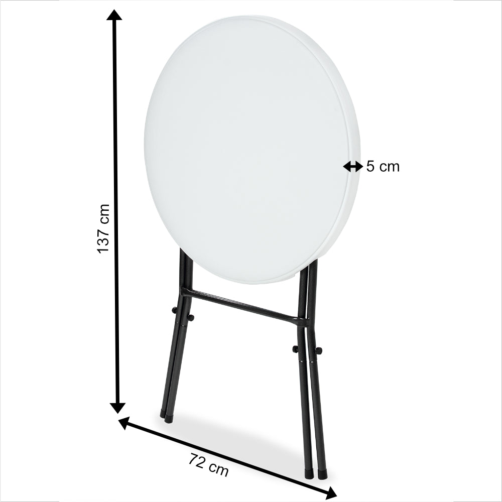 Tavolo bistro pieghevole bianco plastica Ø75cm