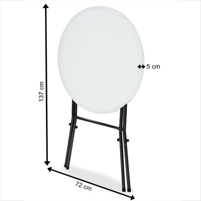 Tavolo bistro pieghevole bianco plastica Ø75cm