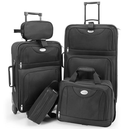 Set 5x Valigie trolley neri