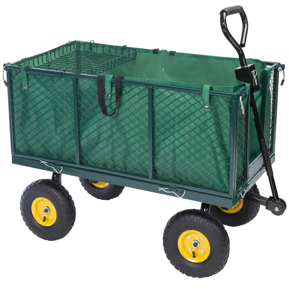 Carrello da trasporto verde 110x75x52cm 550kg