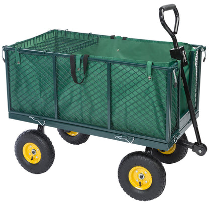 Carrello da trasporto verde 110x75x52cm 550kg
