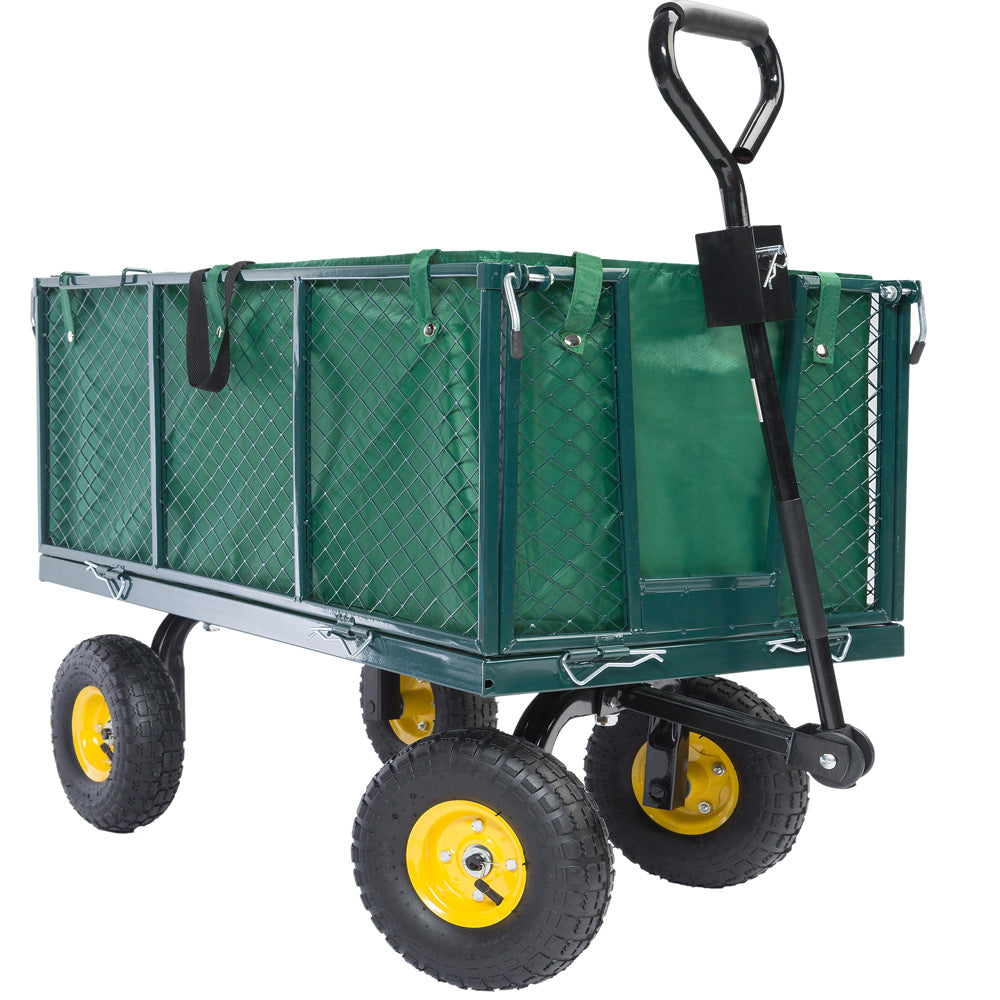 Carrello da trasporto verde 110x75x52cm 550kg