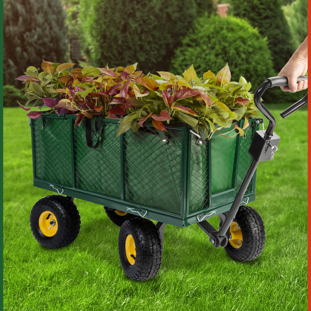 Carrello da trasporto verde 110x75x52cm 550kg