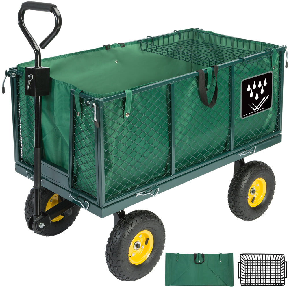 Carrello da trasporto verde 110x75x52cm 550kg