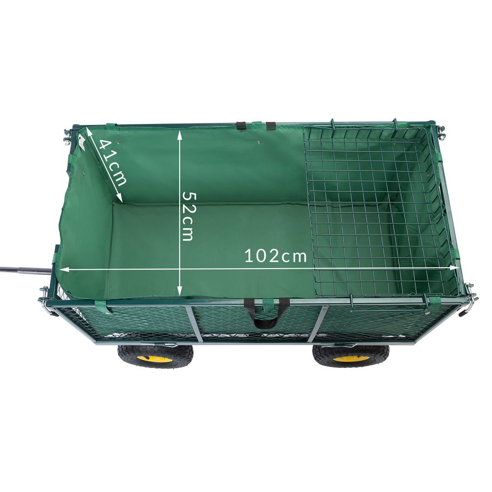Carrello da trasporto verde 110x75x52cm 550kg