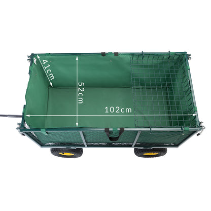 Carrello da trasporto verde 110x75x52cm 550kg