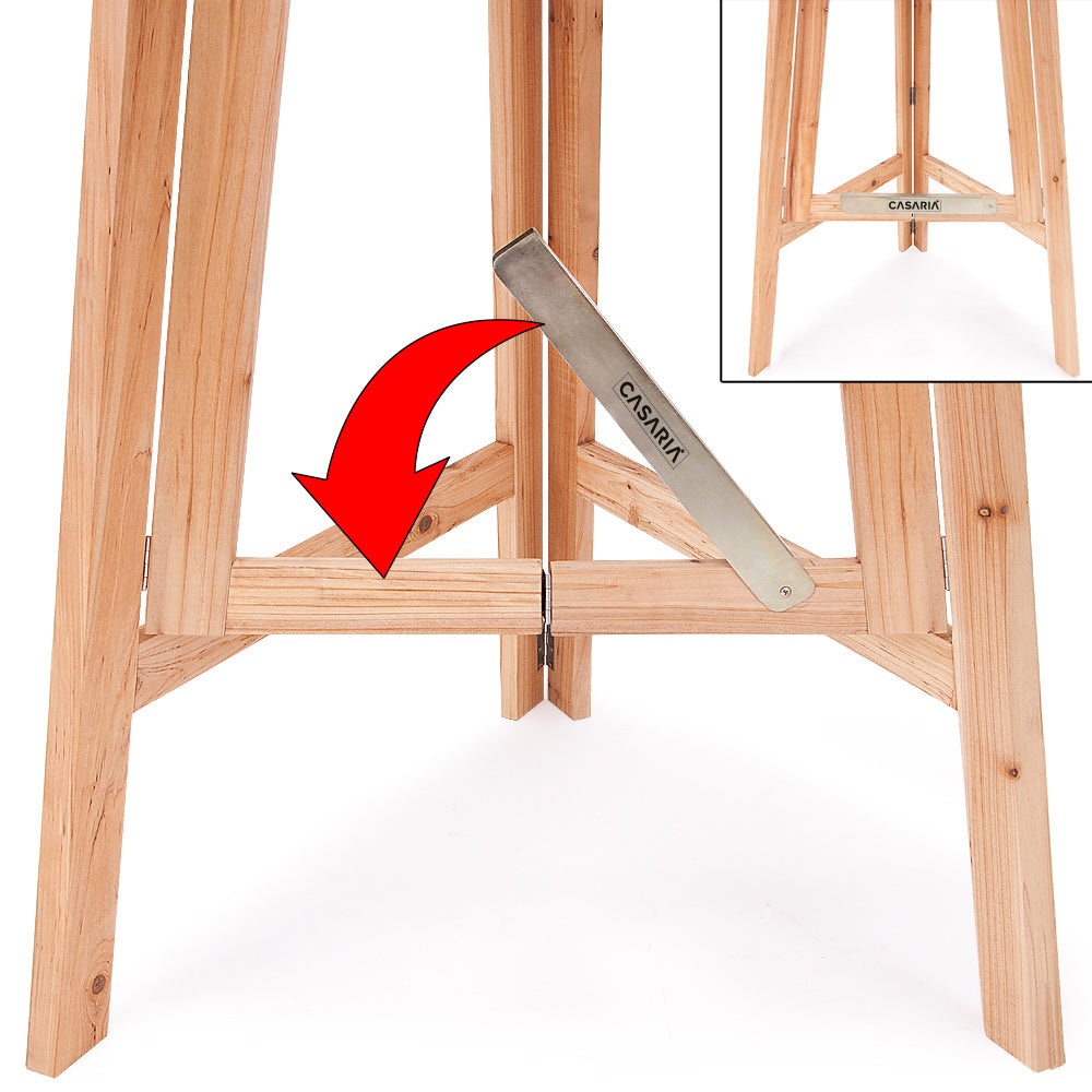 Tavolo bistro pieghevole in legno masello Ø80cm