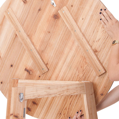 Tavolo bistro pieghevole in legno masello Ø80cm
