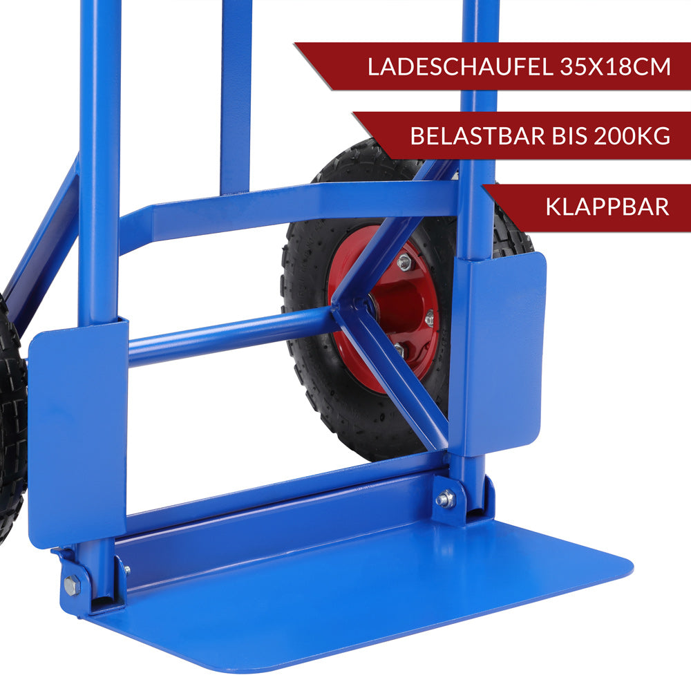 Carrello portapacchi pieghevole blu 200kg