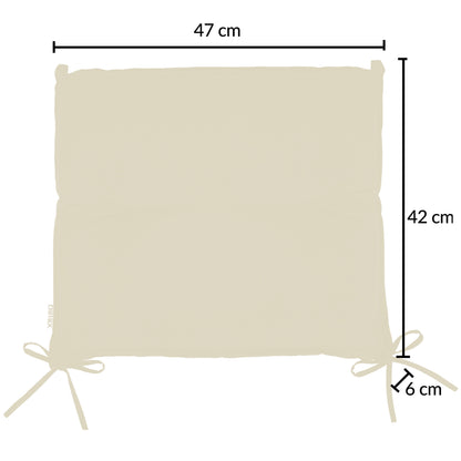 Set di 6 imbottiture per sedia beige 43x39x5cm