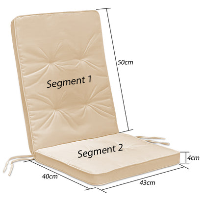 Set di 6 imbottiture per sedia beige 43x39x5cm