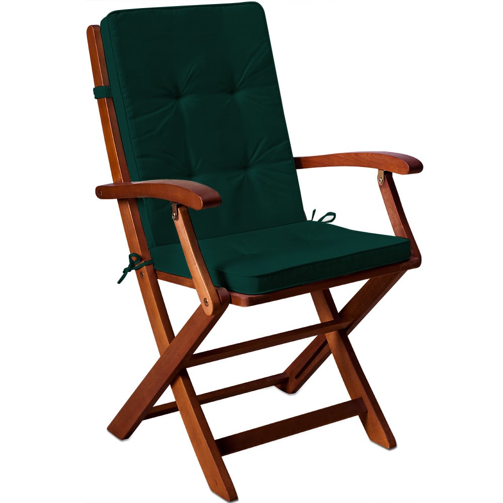 Set di 6 imbottiture per sedia verde 43x39x5cm