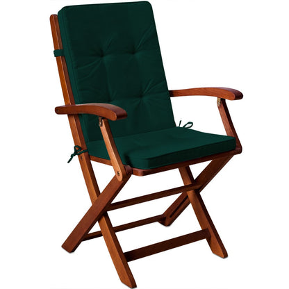 Set di 6 imbottiture per sedia verde 43x39x5cm