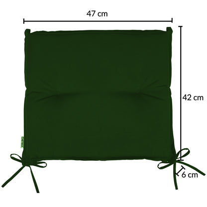 Set di 6 imbottiture per sedia verde 43x39x5cm