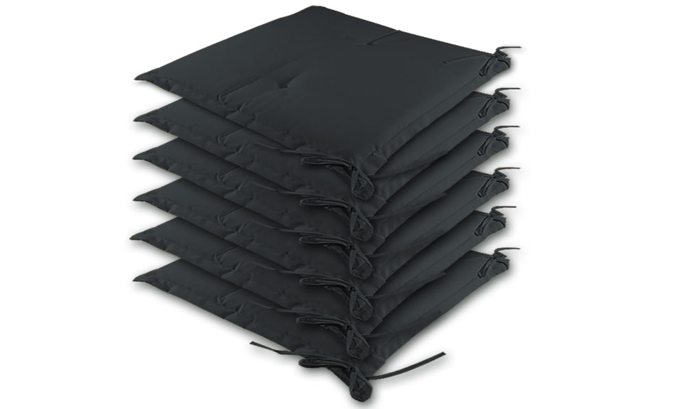 Set di 6 imbottiture per sedia grigio 43x39x5cm