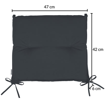 Set di 6 imbottiture per sedia grigio 43x39x5cm