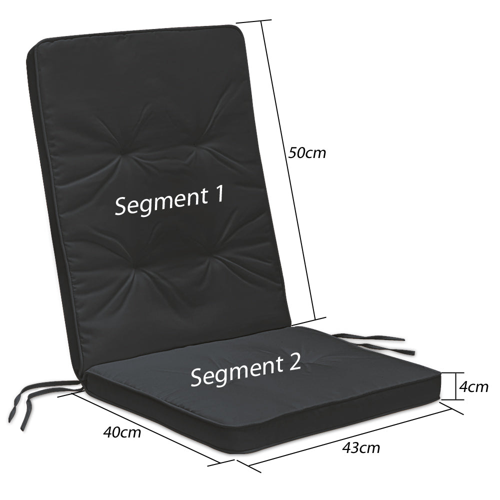 Set di 6 imbottiture per sedia grigio 43x39x5cm