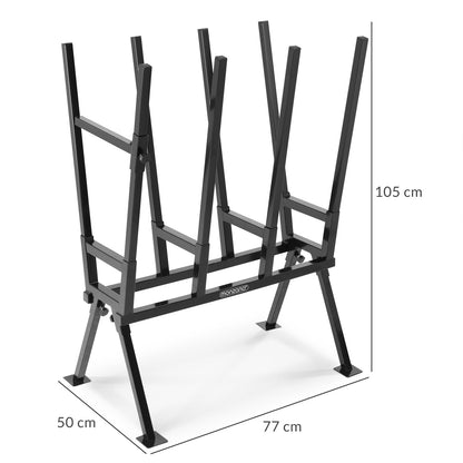 Cavalletto taglio legna metallo nero 400kg