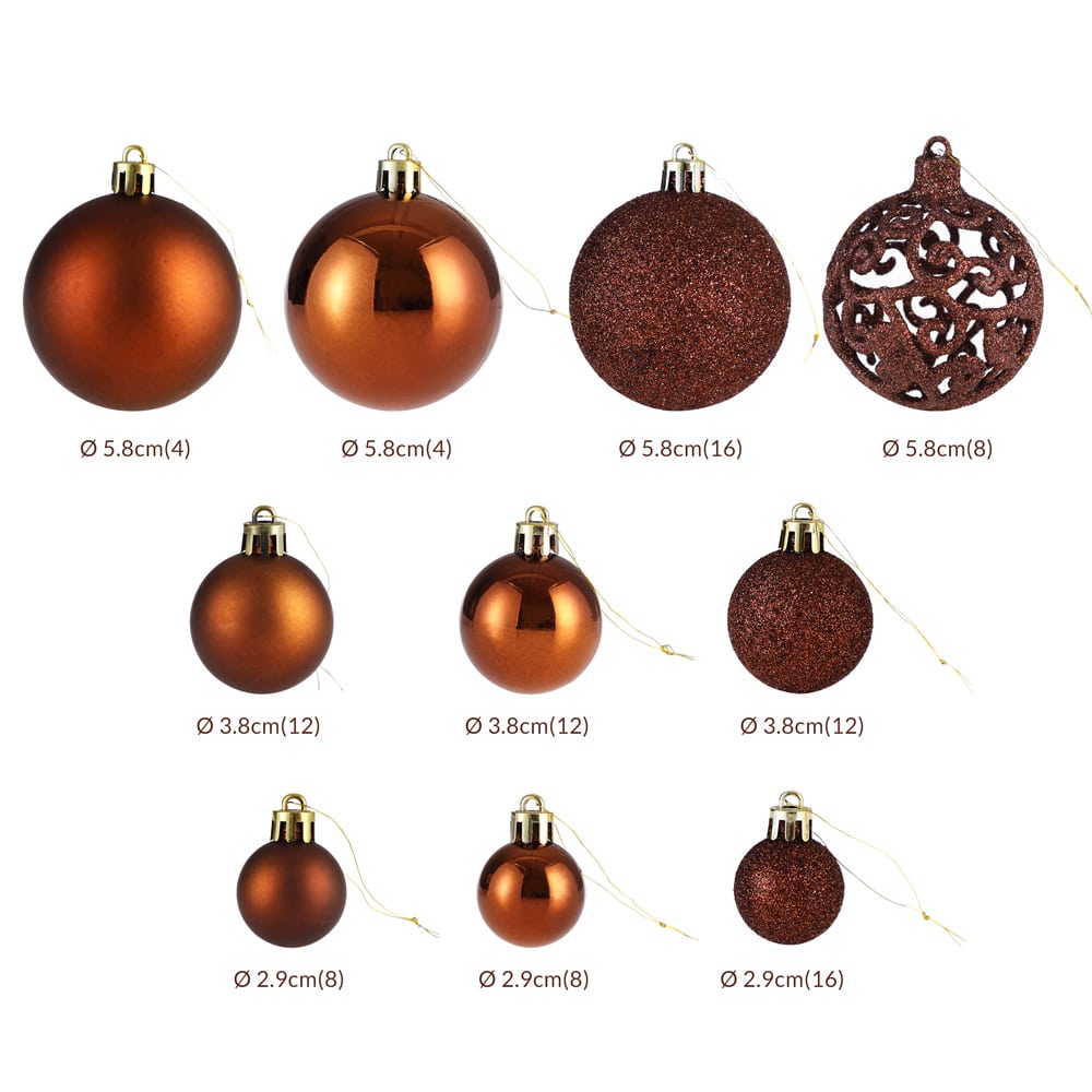 Palline di natale Set da 100 marroni