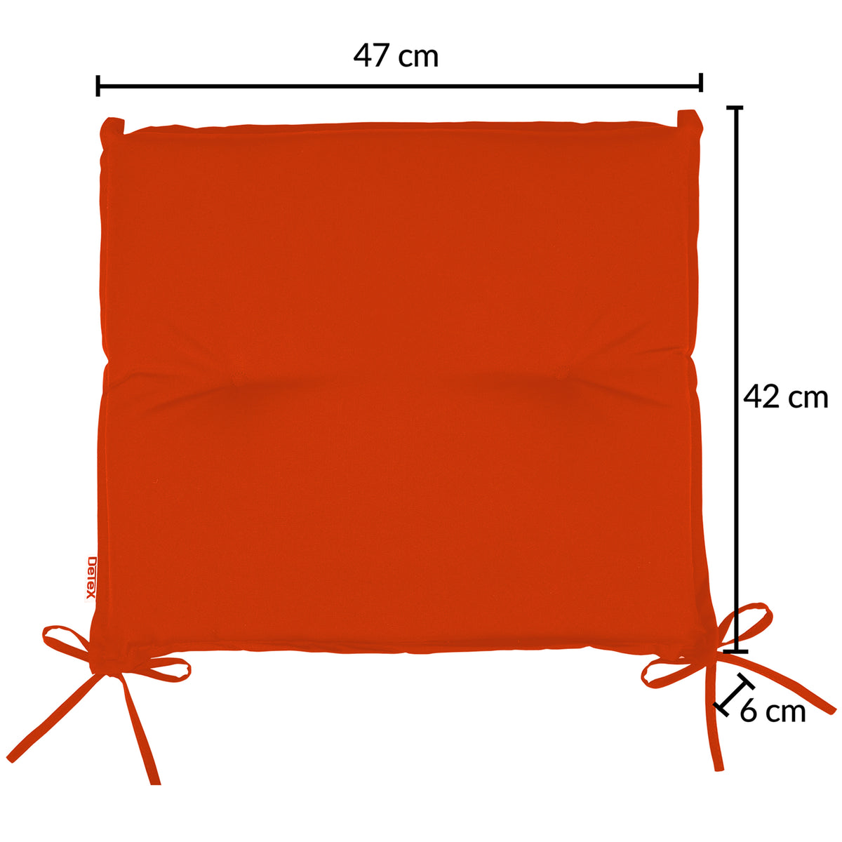 Set di 6 imbottiture per sedia arancione 43x39x5cm