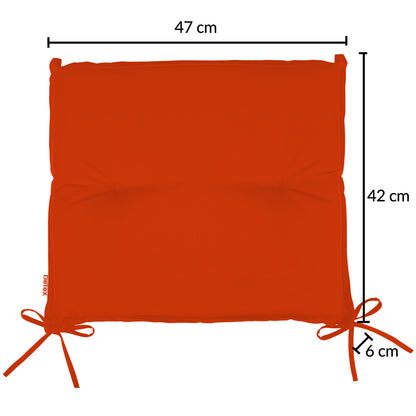 Set di 6 imbottiture per sedia arancione 43x39x5cm